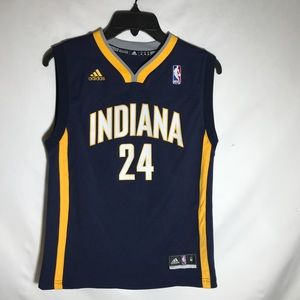 Adidas pacers number 24 Paul George jersey YOUTH M